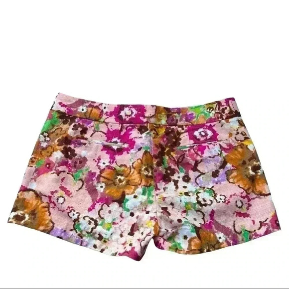 J. CREW WOMENS FLORAL SHORTS•BEAUTIFUL COLORFUL SUMMER SHORTS •BOTTON IS LOOSE• - Picture 2 of 8
